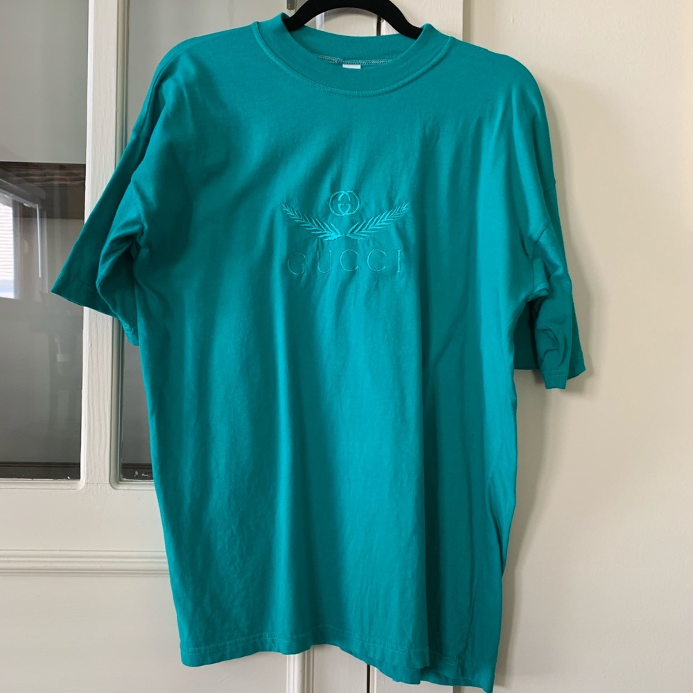 FAUX GUCCHI EMBROIDERED TEE